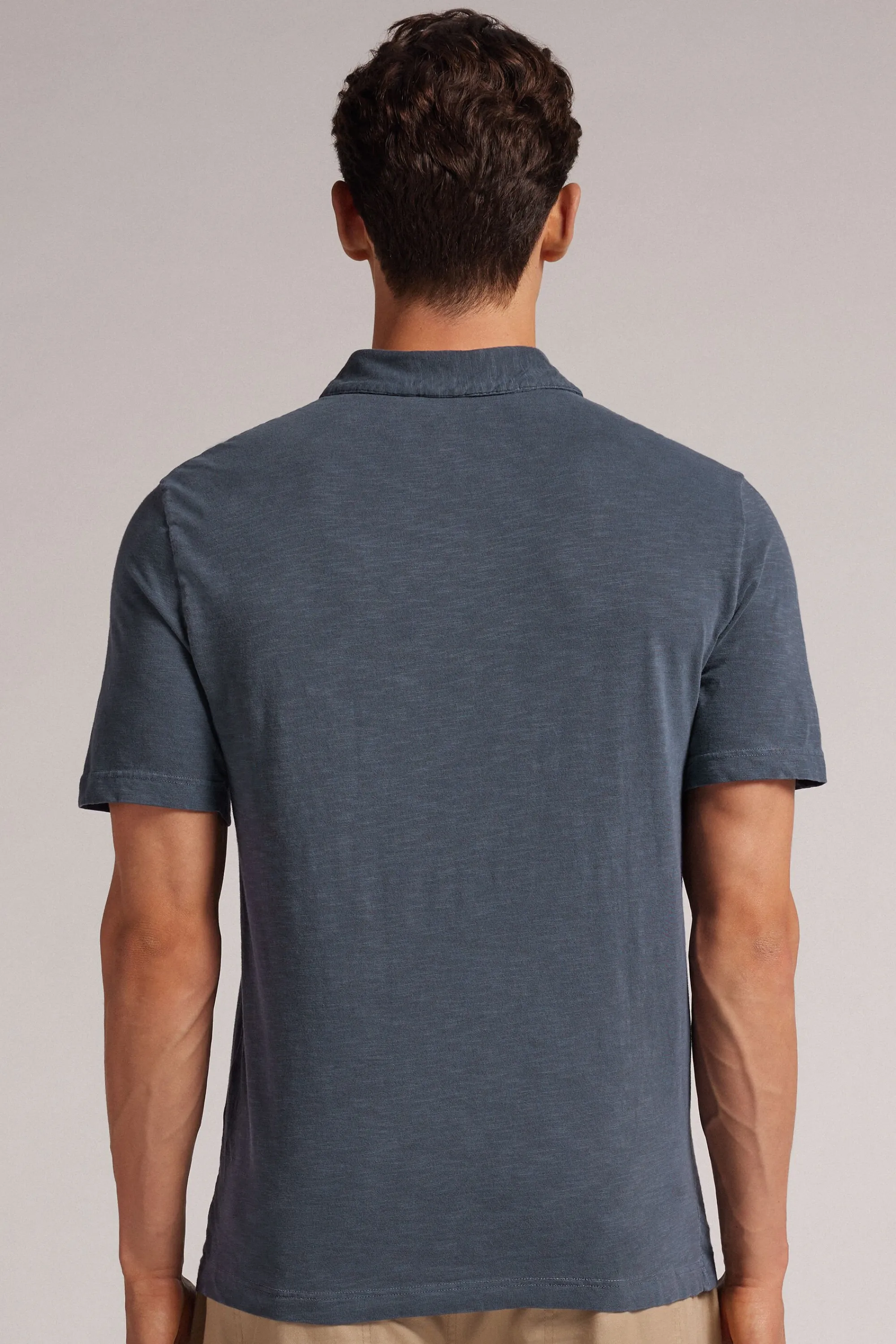 Intimissimi Polo Manica Corta Washed Collection in Cotone Fiammato