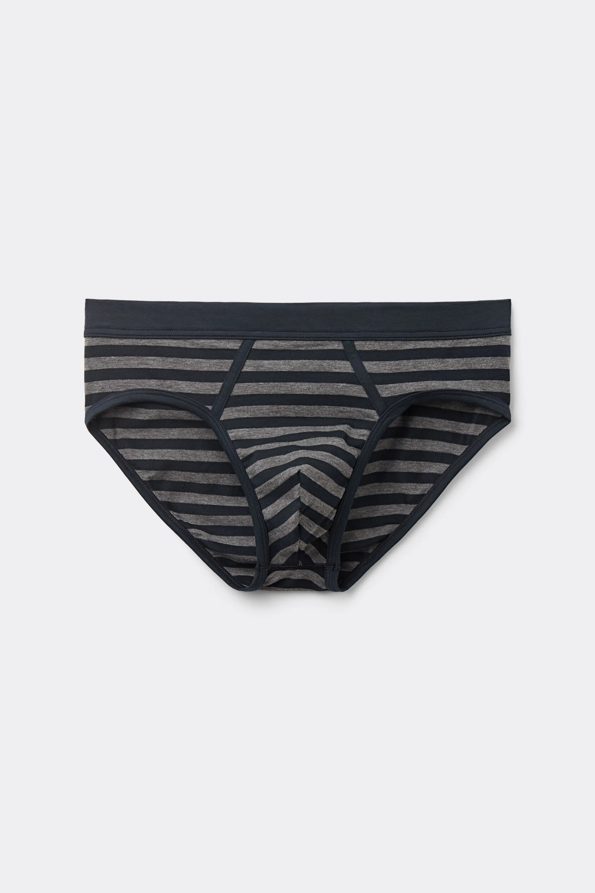 Intimissimi Slip Cotone Superior Stampa Righe Blu Grigio