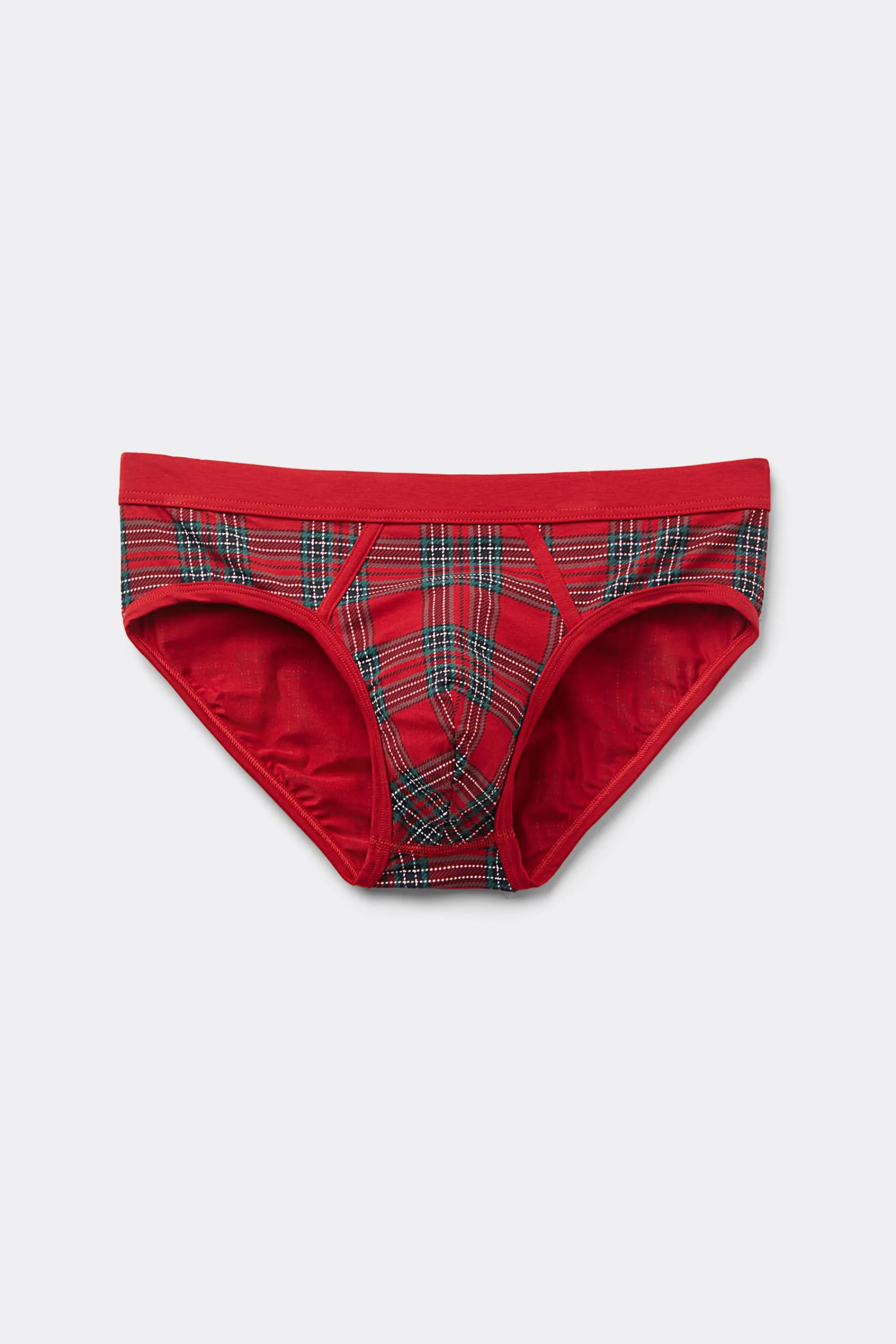 Intimissimi Slip Cotone Superior Stampa Tartan Natale