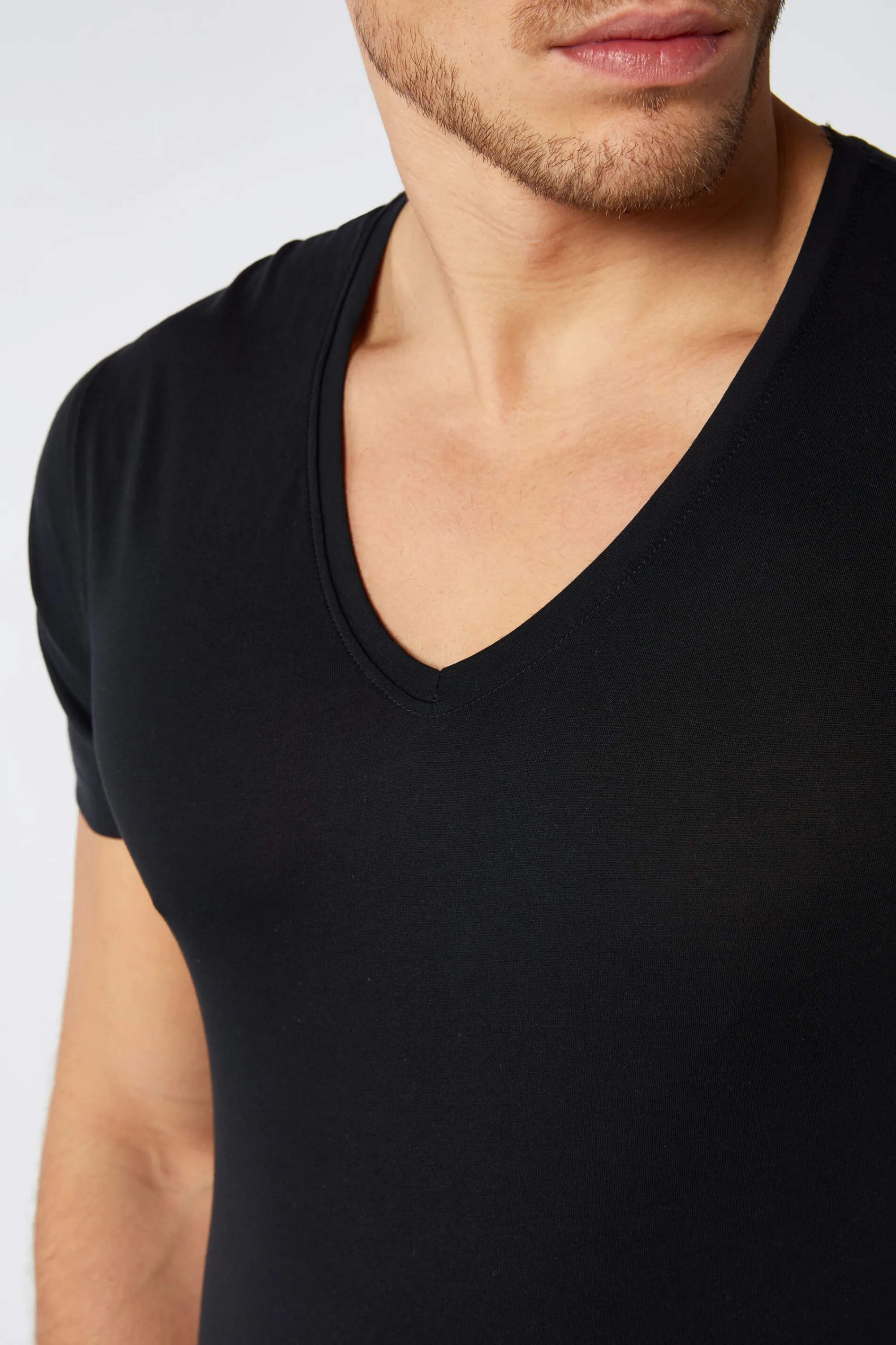 Intimissimi T-Shirt Scollo V in Cotone Superior Extrafine