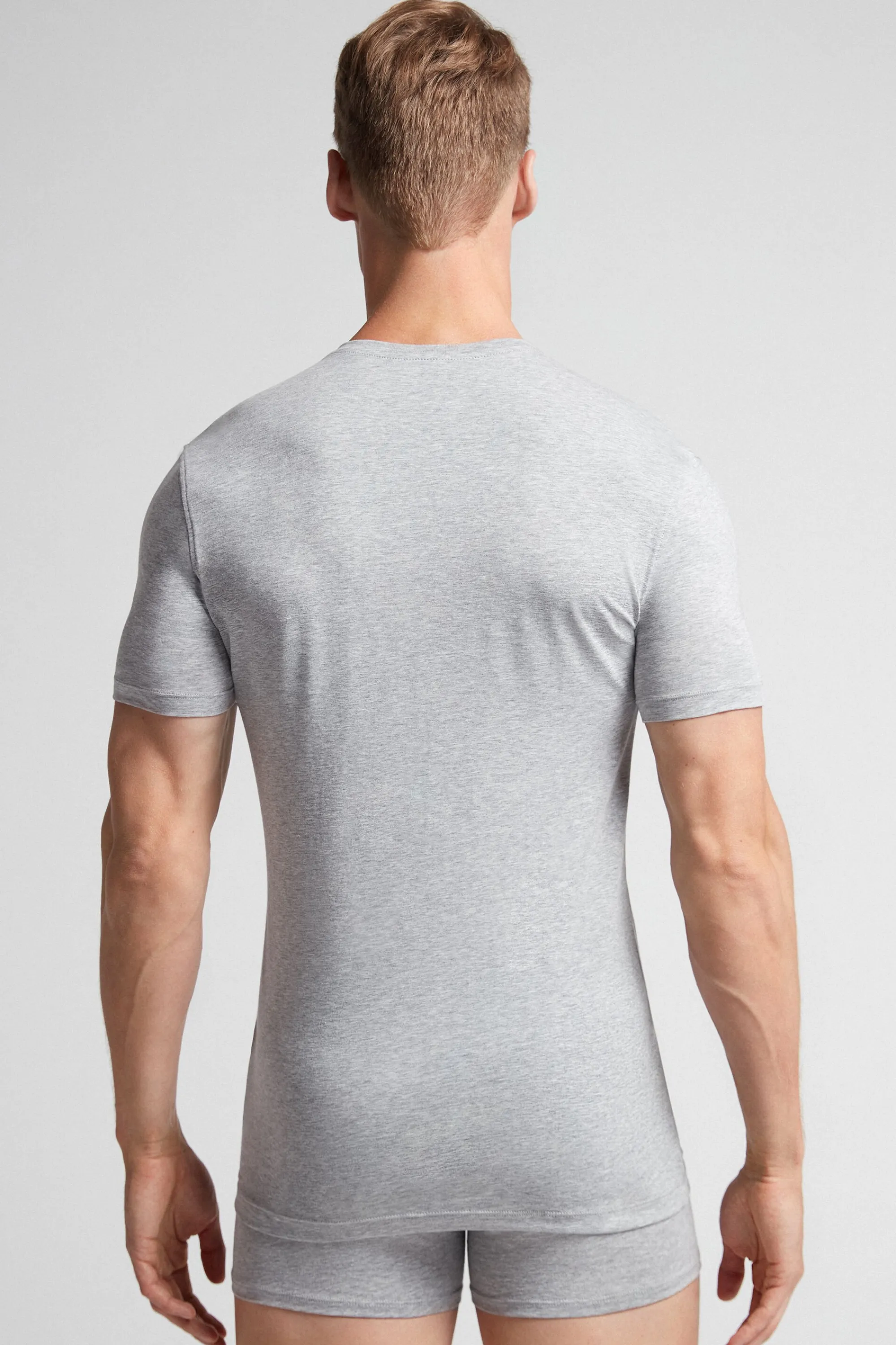 Intimissimi T-Shirt Uomo in Cotone Superior Elasticizzato