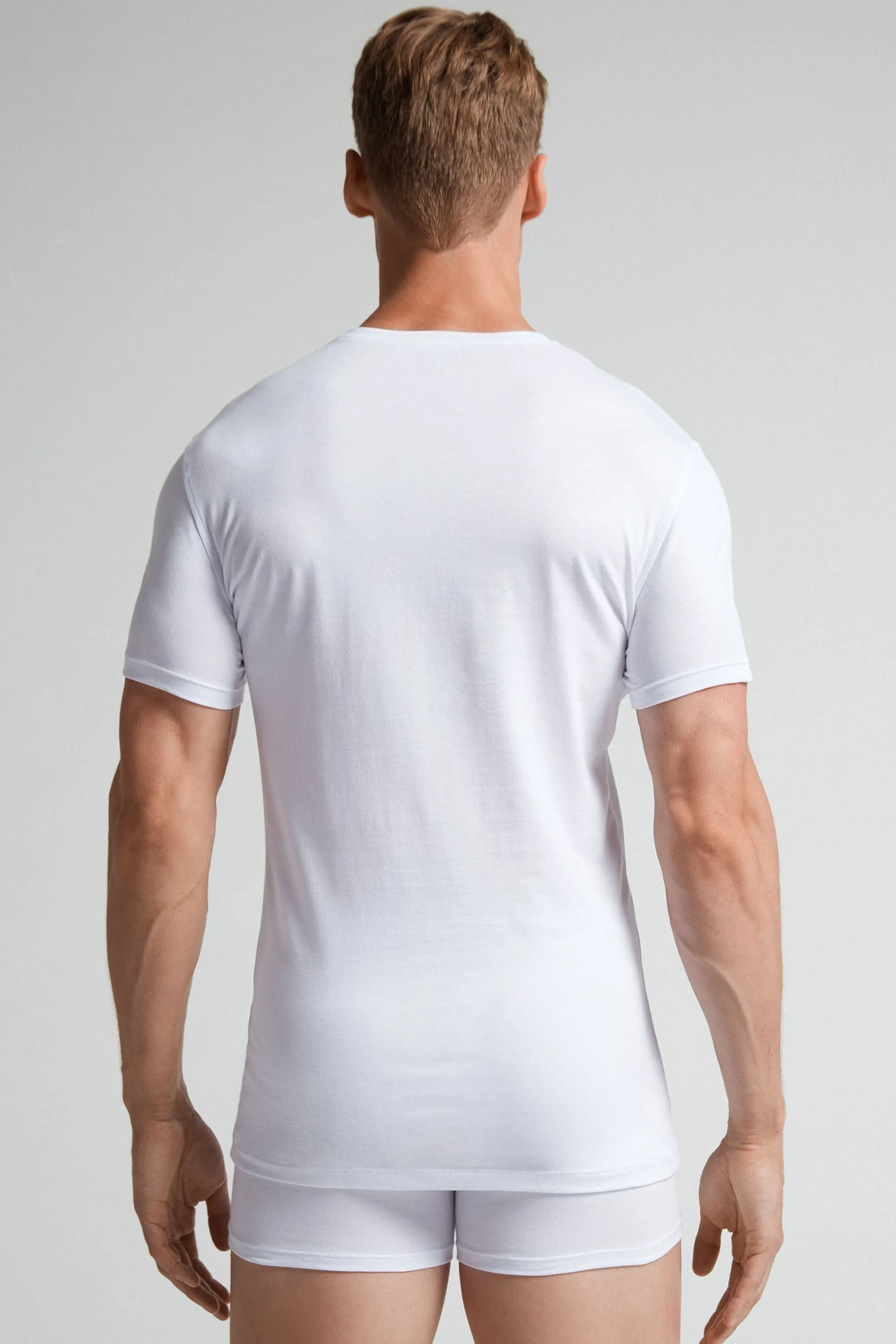 Intimissimi T-Shirt Uomo in Cotone Superior Elasticizzato