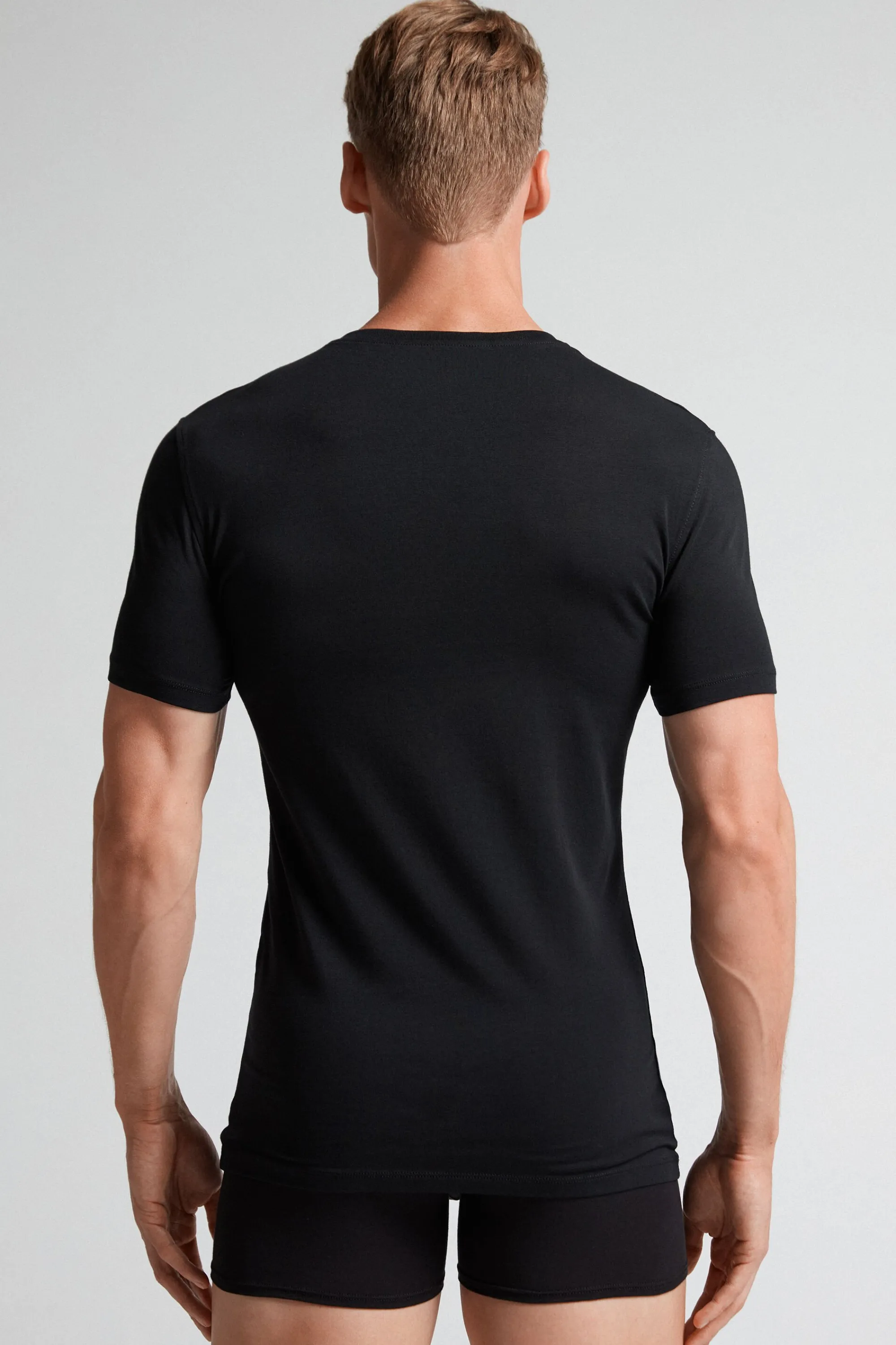 Intimissimi T-Shirt Uomo in Cotone Superior Elasticizzato