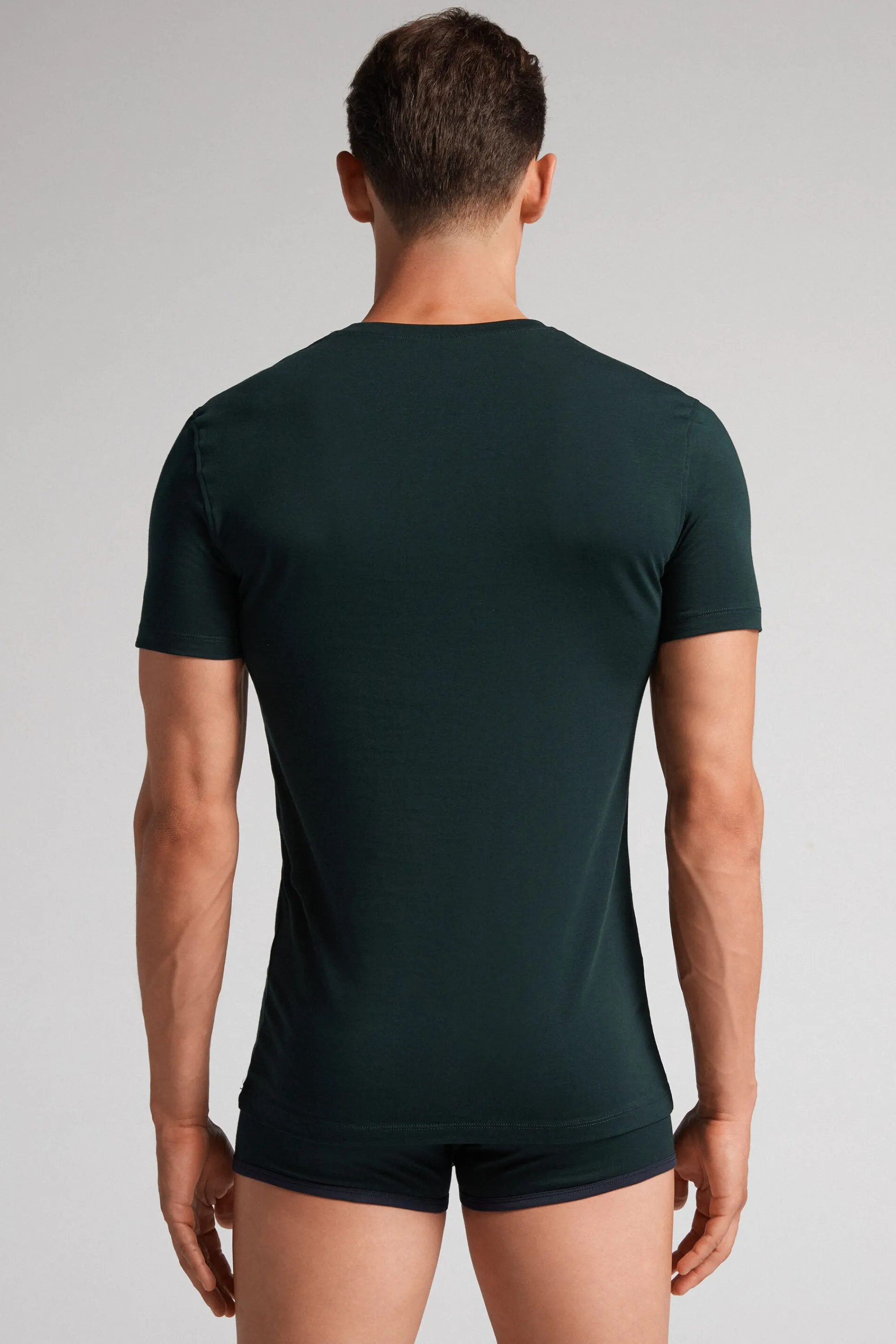 Intimissimi T-Shirt Uomo in Cotone Superior Elasticizzato