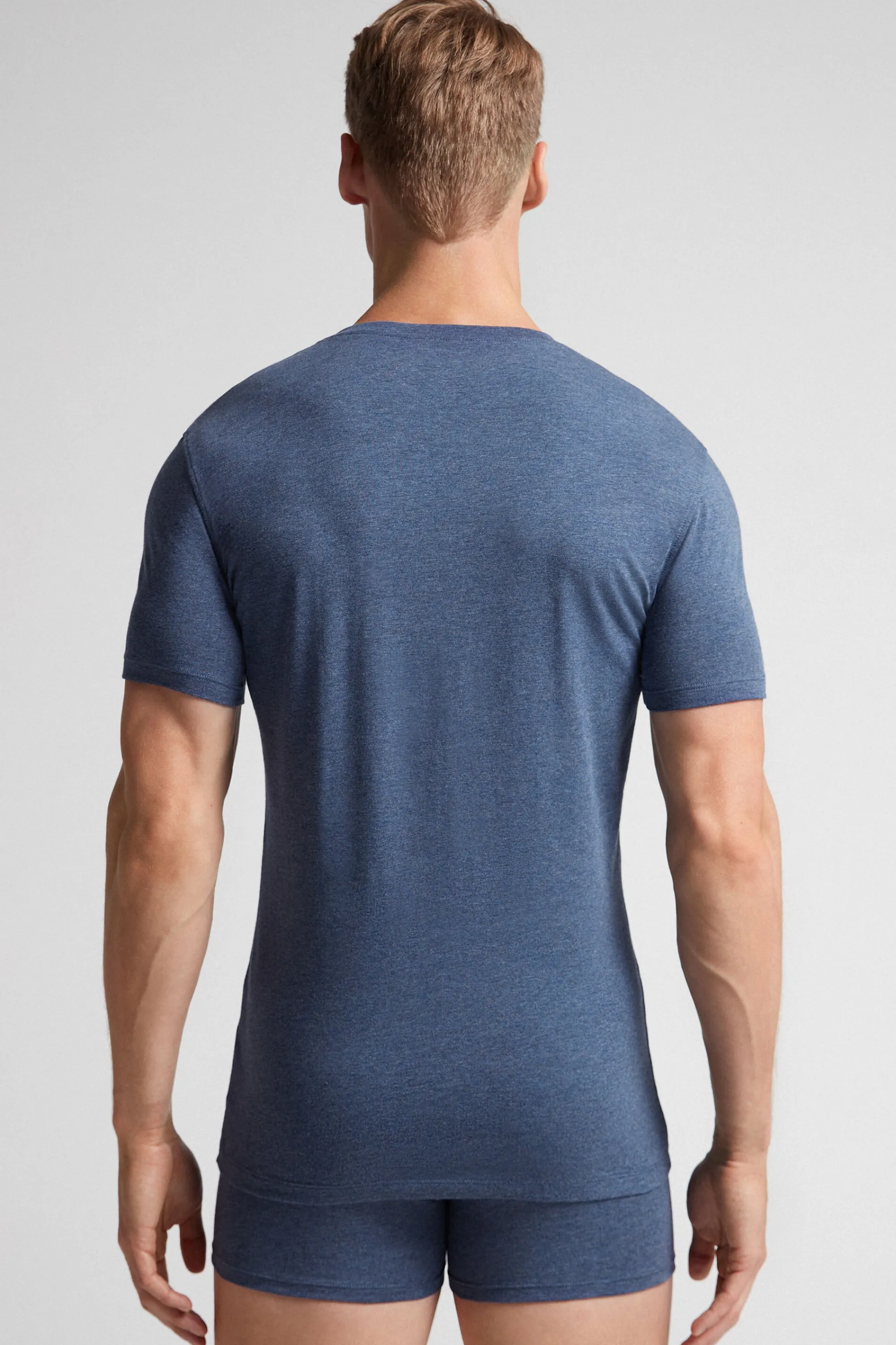 Intimissimi T-Shirt Uomo in Cotone Superior Elasticizzato