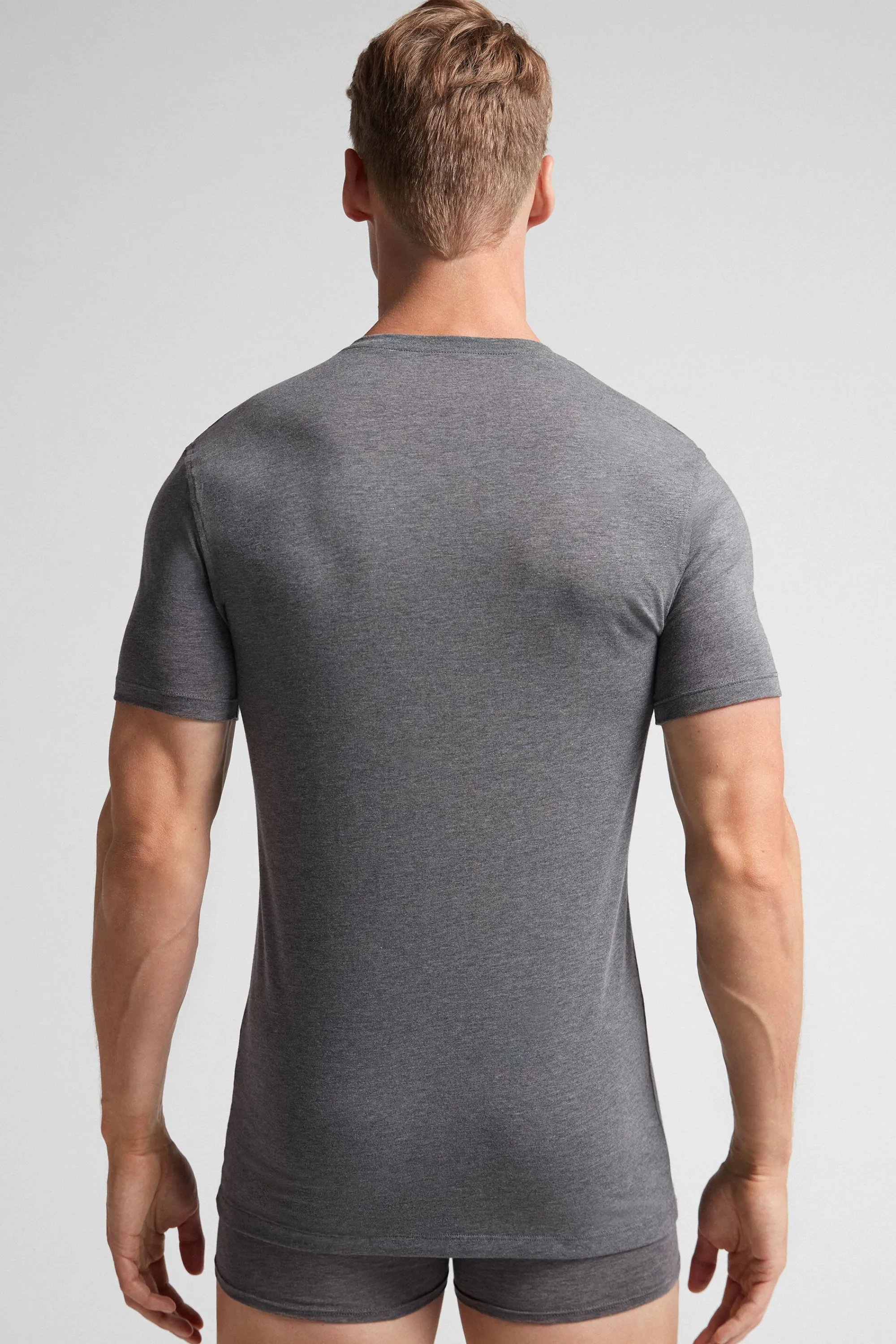 Intimissimi T-Shirt Uomo in Cotone Superior Elasticizzato